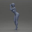 Naked Barefoot woman strikes a graceful elegant pose - Only-Games