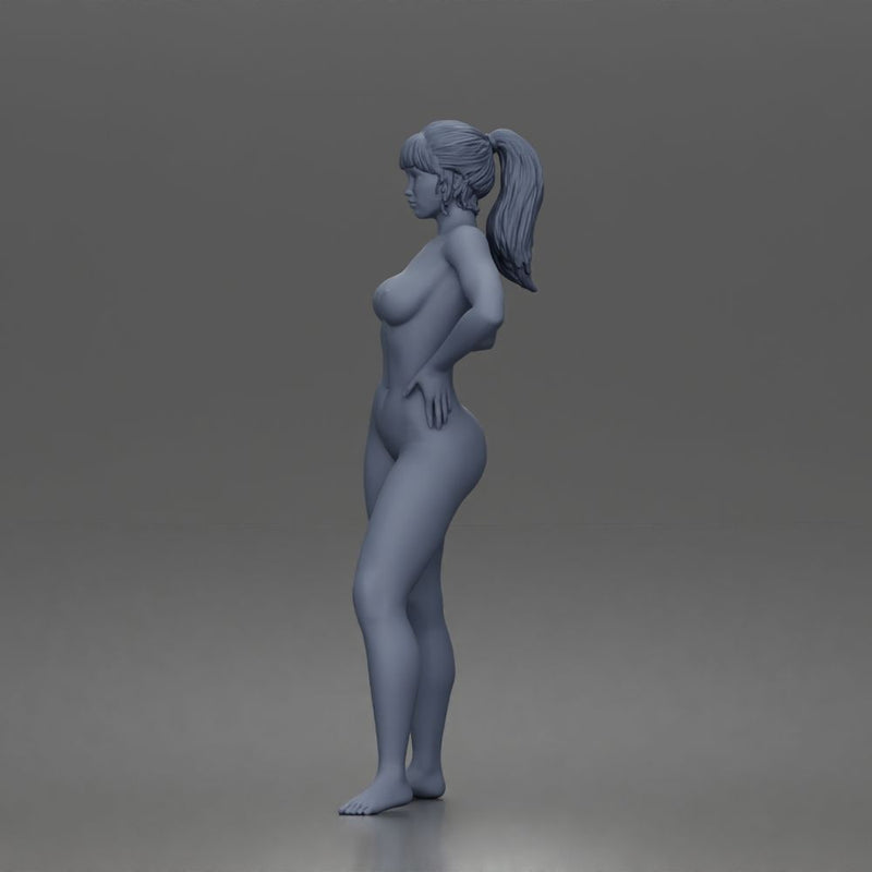 Naked Woman Posing with Hands on Hips
