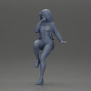 Confident woman sitting gracefully on a sleek modern sportbike - Only-Games