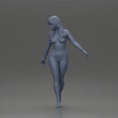 Naked Elegant woman gracefully walking with confidence and poise - Only-Games