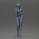 Naked Barefoot woman strikes a graceful elegant pose - Only-Games