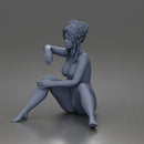Naked Relaxed Tennis Player Resting
