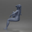 Naked woman Relaxed Morning Drinker Sitting