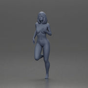 Naked Woman with short hair running - Only-Games