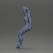 Naked Stylish woman sitting casually - Only-Games
