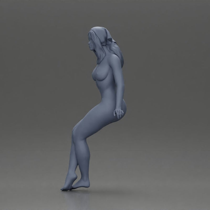 Naked Stylish woman sitting casually - Only-Games