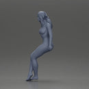 Naked Stylish woman sitting casually - Only-Games