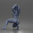 naked woman Kneeling Selfie With Bare Feet