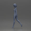 Naked Woman with curly hair walking - Only-Games