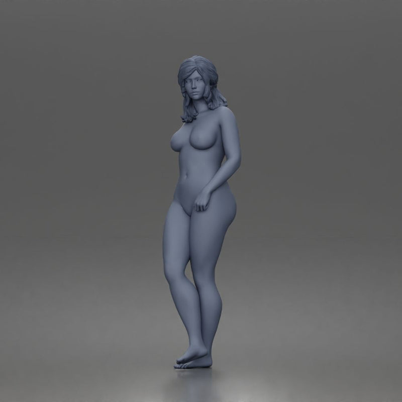 naked Woman Standing in Relaxed Pose