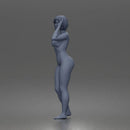 Naked Woman posing hands up 1-24