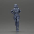 Stylishly Standing with One Hand on Hip and Playful Look - Only-Games