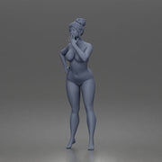 Naked Secretary blows kiss - Only-Games