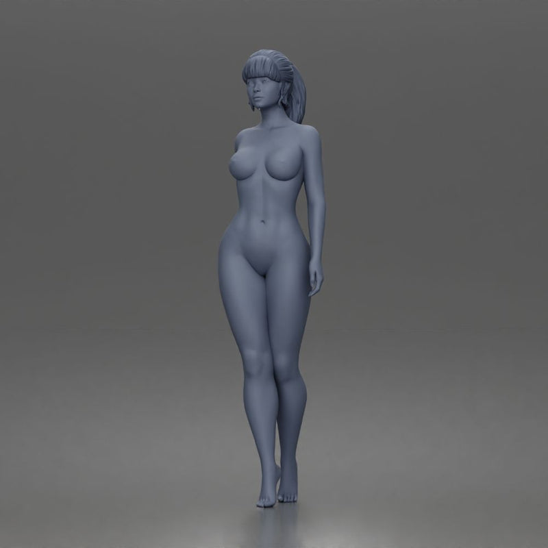 naked elegant shopper strolls downtown - Only-Games