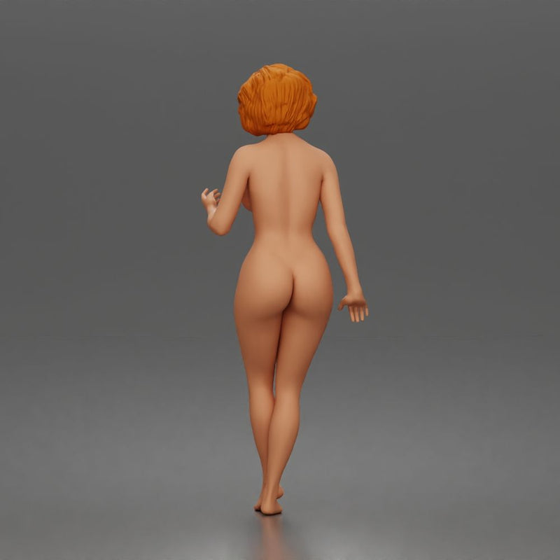 Naked girl leaning on car enjoying a calm - Only-Games