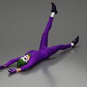 Joker sprawled laughing despite defeat plotting another wicked trick soon - Only-Games