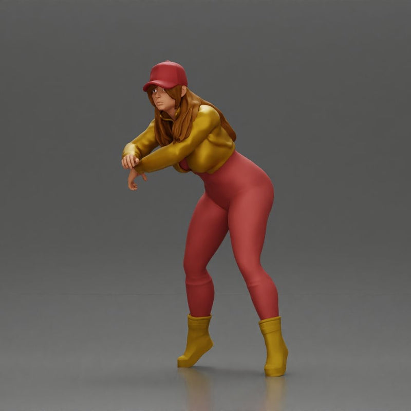 Bold Woman Riding a Sleek Motorcycle in jacket and cap - Only-Games