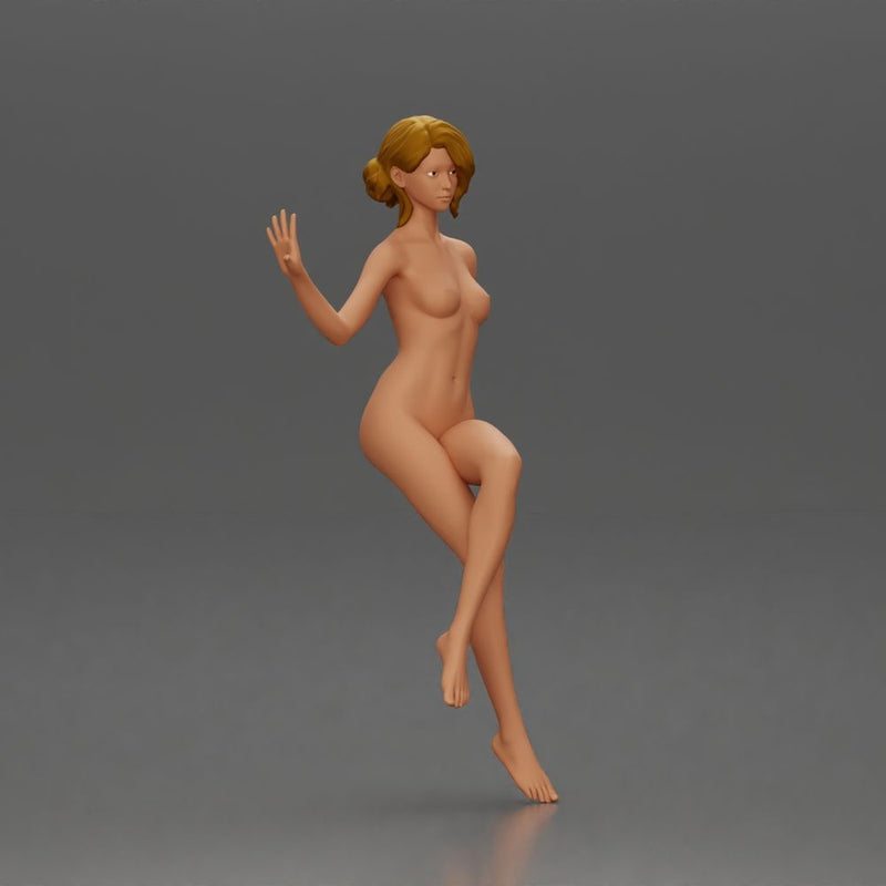 Naked woman Sitting on the Motorbike - Only-Games
