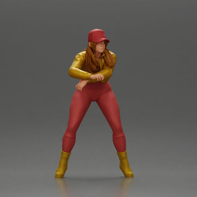 Bold Woman Riding a Sleek Motorcycle in jacket and cap - Only-Games