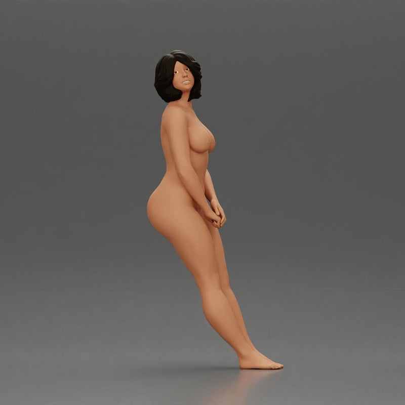 Naked Woman leaning on the car - Only-Games