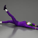 Joker sprawled laughing despite defeat plotting another wicked trick soon - Only-Games