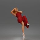 Leaning Back Receiving Kiss Long Dress Strappy Heels Hair Down - Only-Games