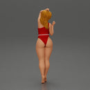 woman in a red swimsuit posing confidently - Only-Games
