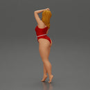 woman in a red swimsuit posing confidently - Only-Games