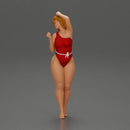 woman in a red swimsuit posing confidently - Only-Games