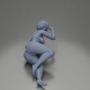 Woman in pink lingerie lying sideways resting arm with soft gaze - Only-Games