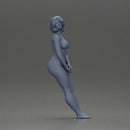 Naked Woman leaning on the car - Only-Games