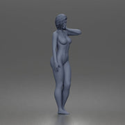 Naked Relaxed woman standing pose - Only-Games