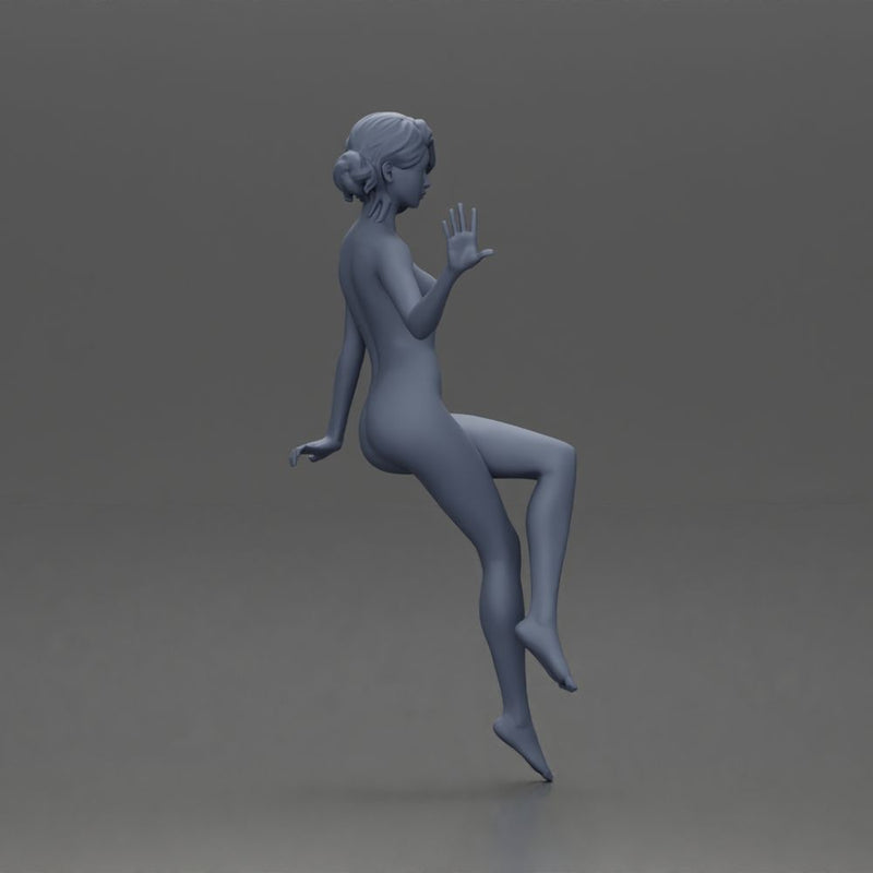 Naked woman Sitting on the Motorbike - Only-Games