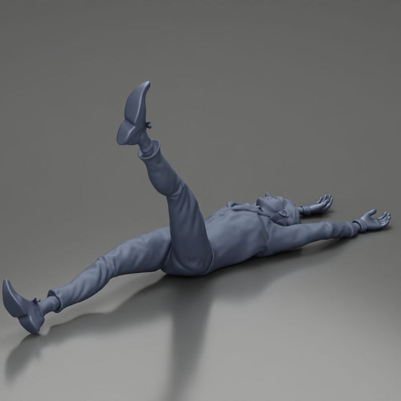 Joker sprawled laughing despite defeat plotting another wicked trick soon - Only-Games