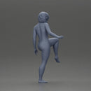 Naked Woman in Headphones Lifting Leg - Only-Games