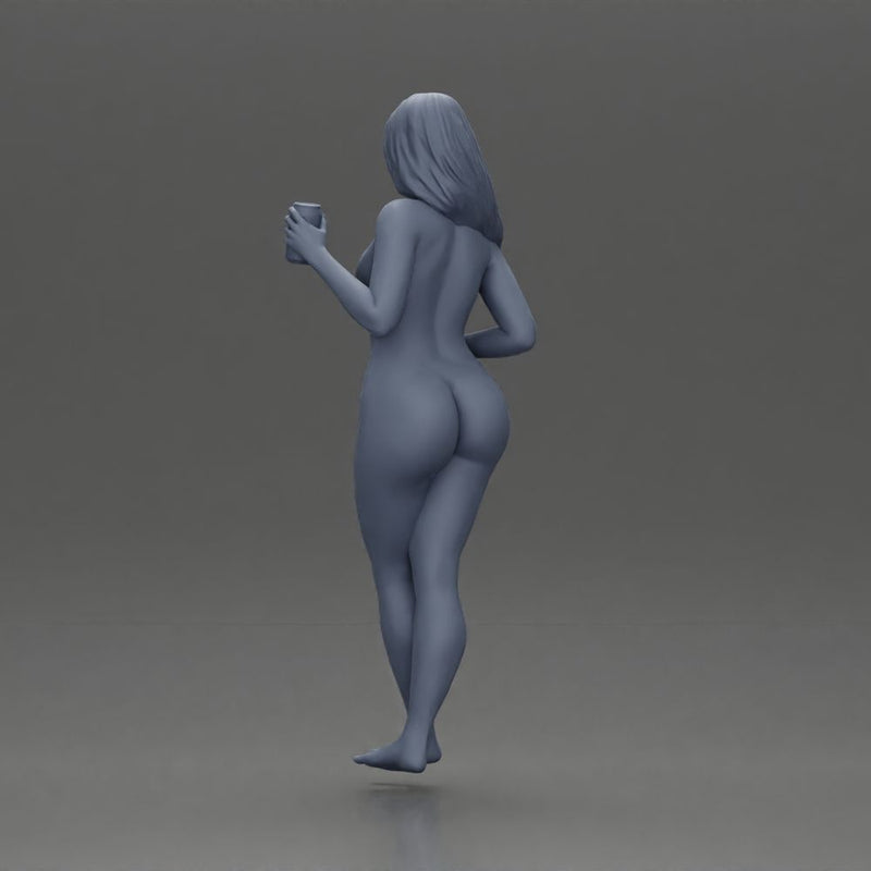 Naked Confident Style Holding a Drink - Only-Games