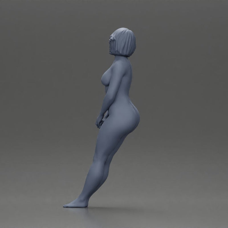Naked Woman leaning on the car - Only-Games
