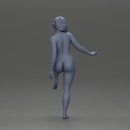 Naked Woman in Headphones Lifting Leg - Only-Games