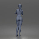 Naked woman Drinking