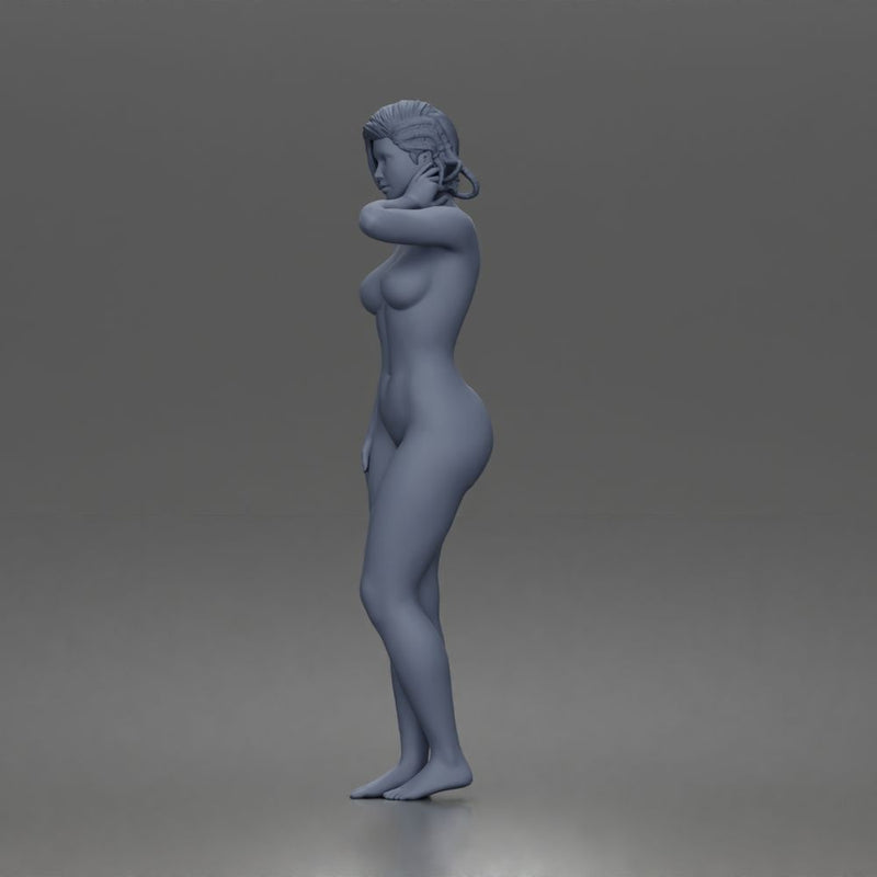 Naked Relaxed woman standing pose - Only-Games
