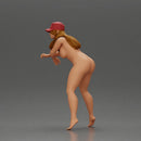 Naked Woman Riding a Sleek Motorcycle in cap - Only-Games