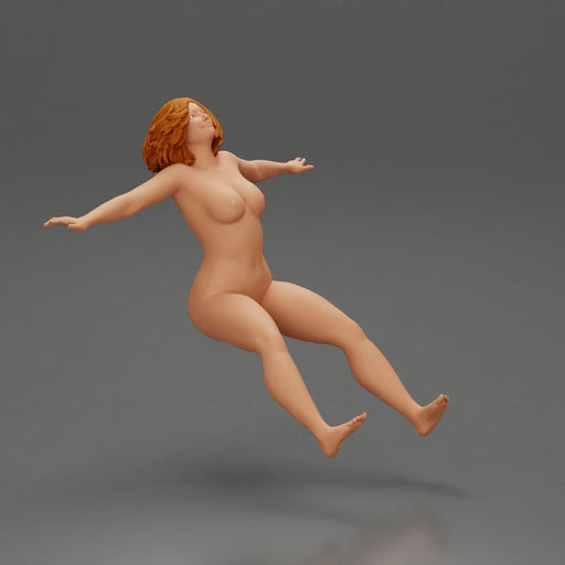 Naked Boldly Riding Through the Air with a Powerful Motorbike Stance - Only-Games