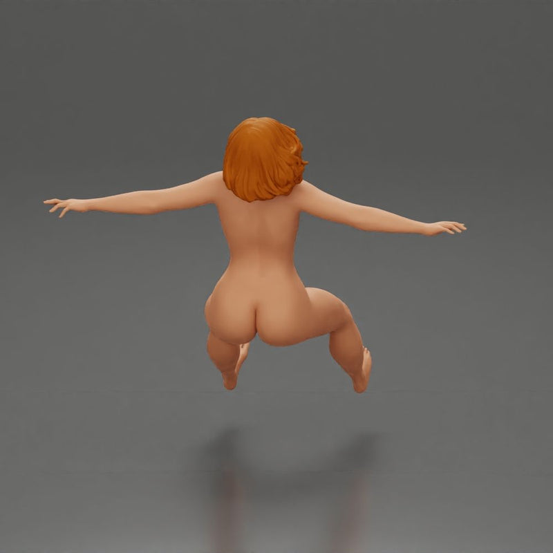 Naked Boldly Riding Through the Air with a Powerful Motorbike Stance - Only-Games