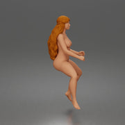 Naked Cowgirl riding calmly on horse enjoying a peaceful countryside journey - Only-Games
