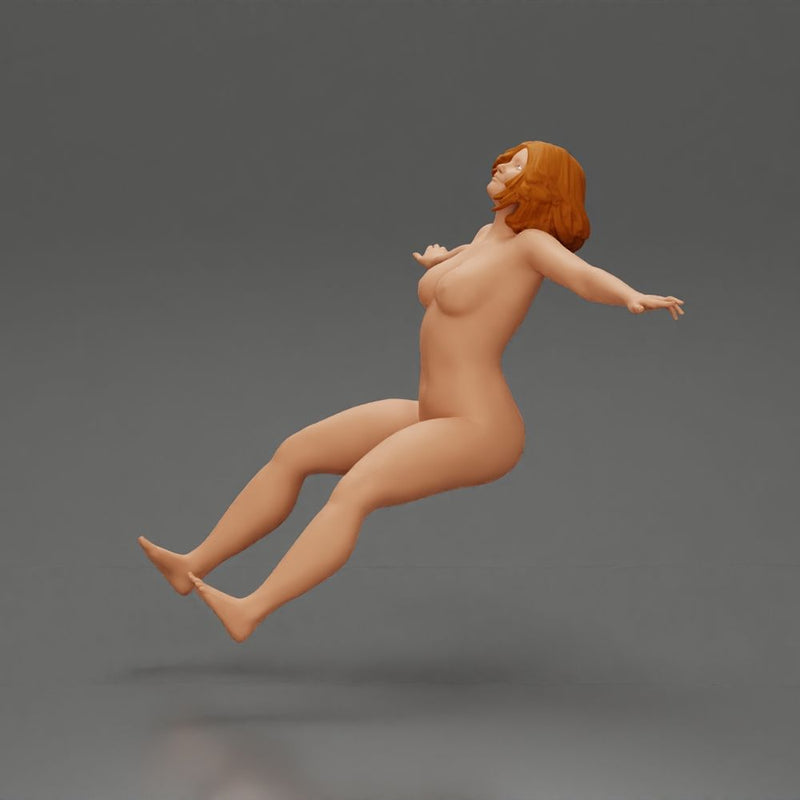 Naked Boldly Riding Through the Air with a Powerful Motorbike Stance - Only-Games