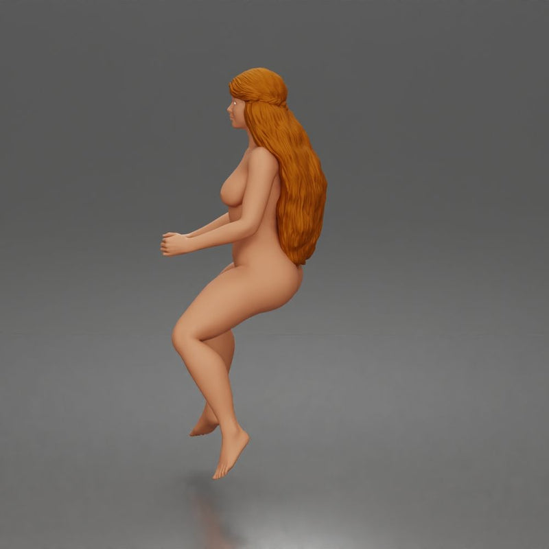 Naked Cowgirl riding calmly on horse enjoying a peaceful countryside journey - Only-Games