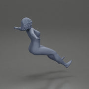 Naked Boldly Riding Through the Air with a Powerful Motorbike Stance - Only-Games