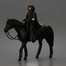 Mysterious hooded rider on dark steed ventures into silent night - Only-Games