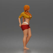 Confident woman adjusting shorts standing barefoot in relaxed casual summer pose - Only-Games