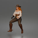 Cowgirl with hat riding calmly on horse enjoying a peaceful countryside journey - Only-Games